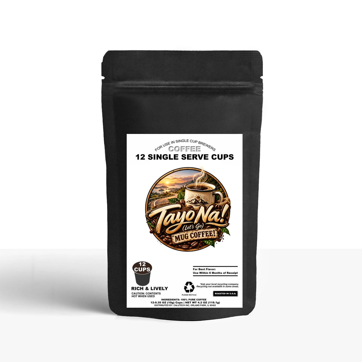 12 Pack Single Serve Coffee Capsules